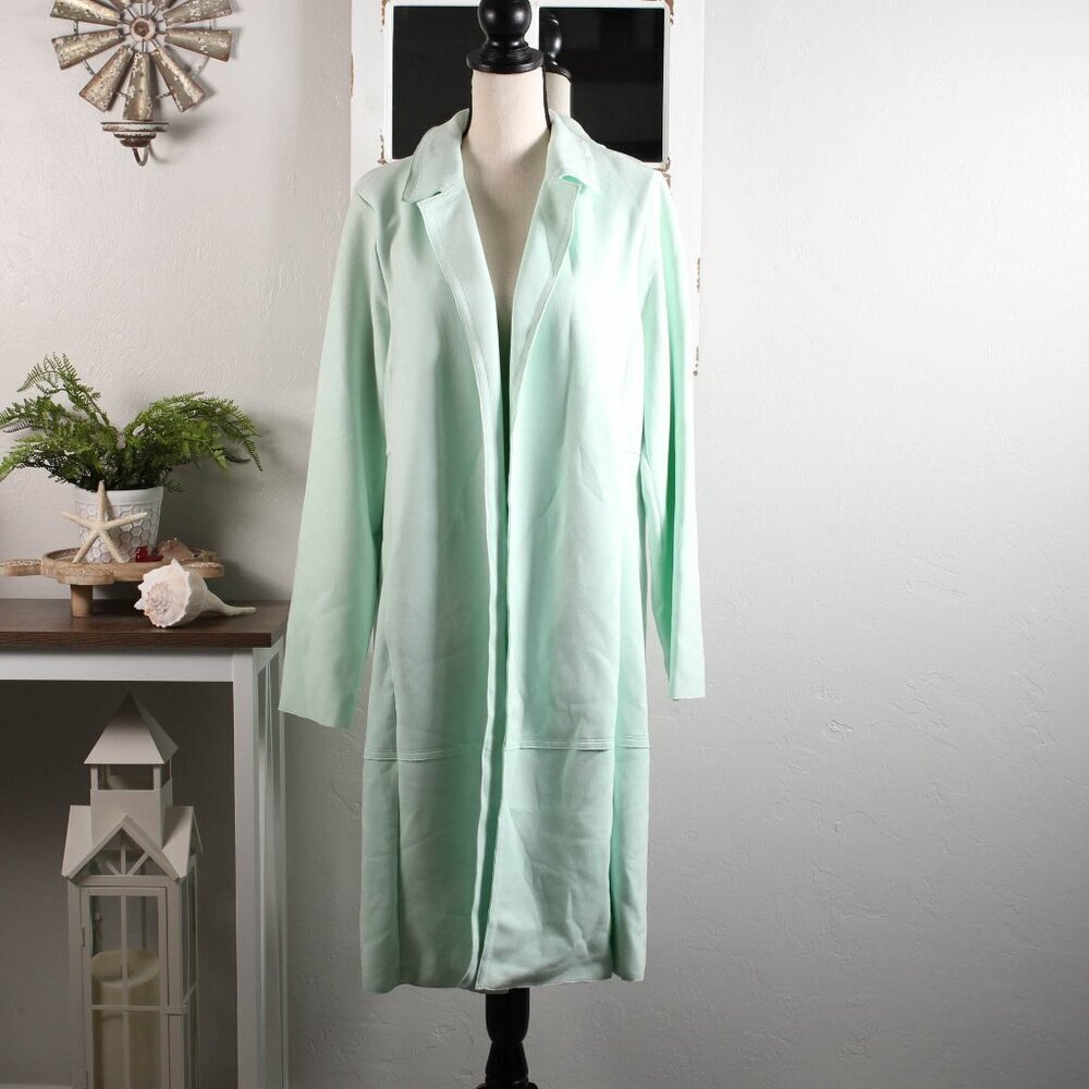 Torrid Mint Green Minimalist Longline Coat - NWT - Size 1 - Picture 2 of 8